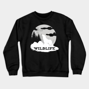 Outdoor Survival Adventure Wolf Wildlife Crewneck Sweatshirt